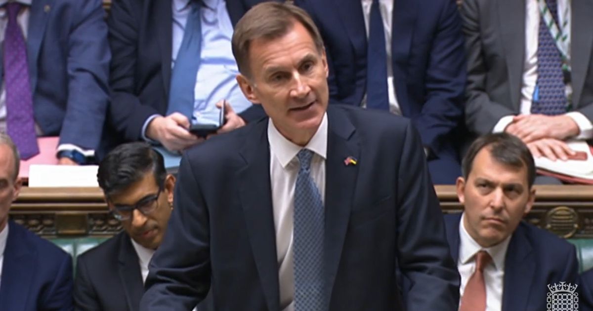 Chancellor of the Exchequer Jeremy Hunt delivering his Autumn Statement to MPs in the House of Commons